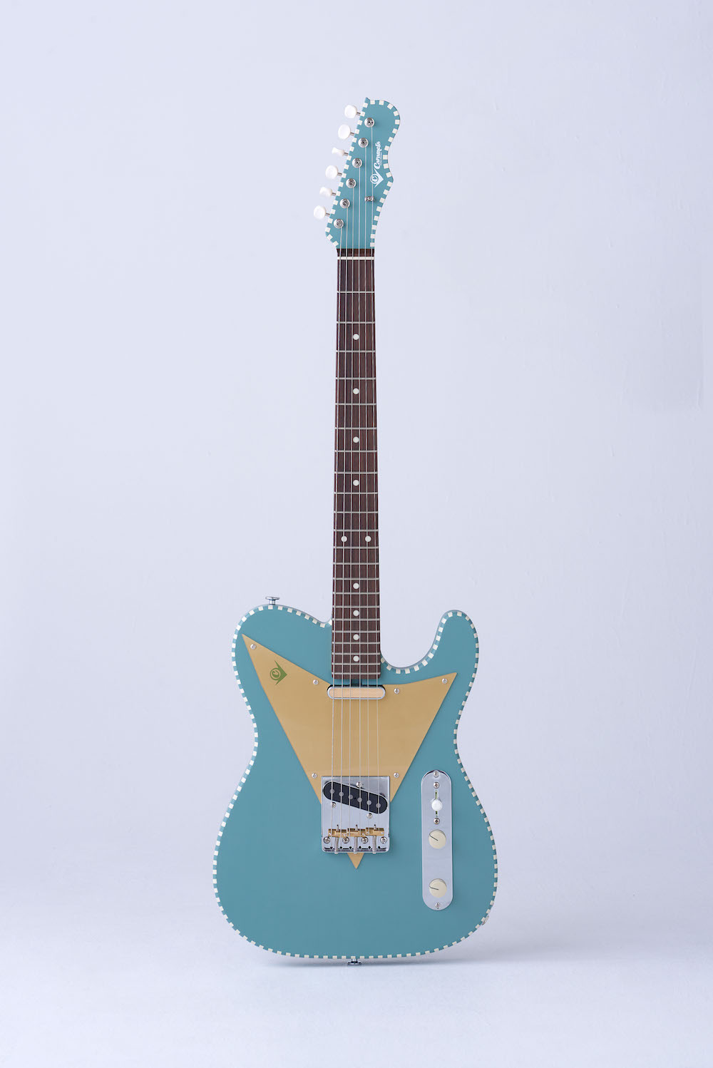 塗装ウレタンのつぶし加工ハンドメイド⭐  ラスタカラーな自作エレキギター